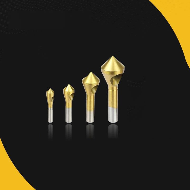 🔥Titanium Coated Countersink Chamfer Tool(4 PCS)