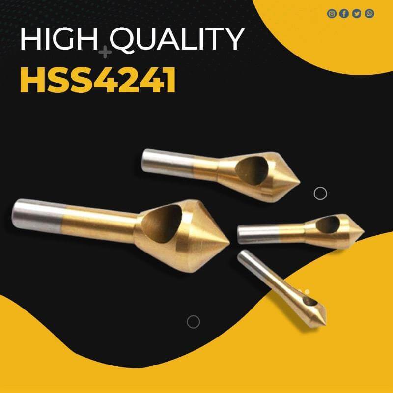 🔥Titanium Coated Countersink Chamfer Tool(4 PCS)