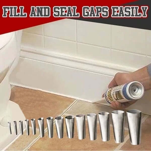 Reusable Caulking Nozzle Applicator Finishing Tool